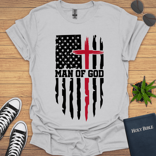 Man of God Flag T-Shirt - Christian Clothes