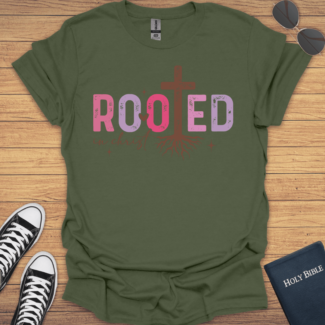 Rooted in Christ T-Shirt - Christian Clothes