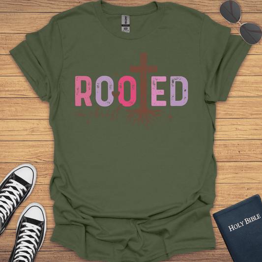 Rooted in Christ T-Shirt - Christian Clothes