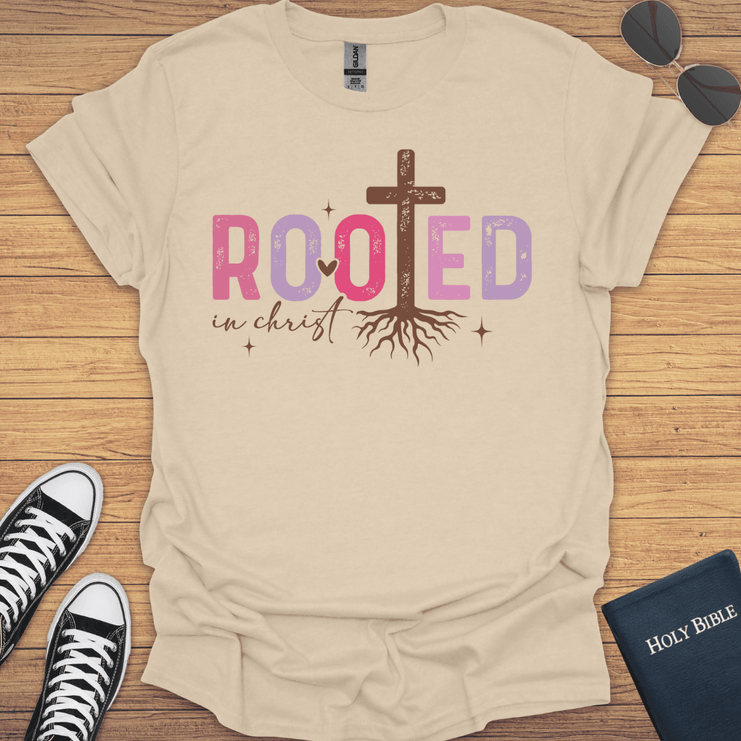 Rooted in Christ T-Shirt - Christian Clothes