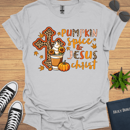 Pumpkin Spice and Jesus T-Shirt - Christian Clothes