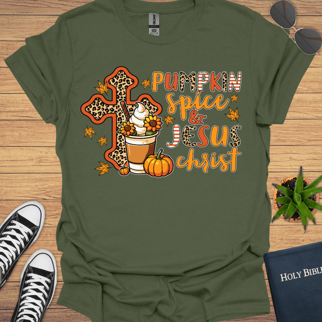 Pumpkin Spice and Jesus T-Shirt - Christian Clothes