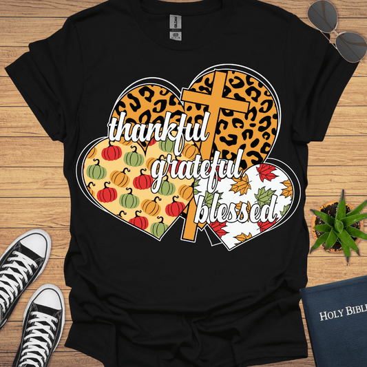 Grateful Thankful Blessed T-Shirt - Christian Clothes