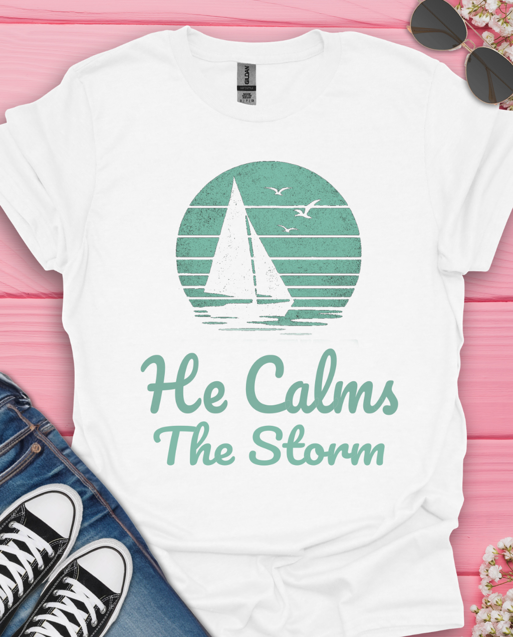 He calms the storm   T-Shirt