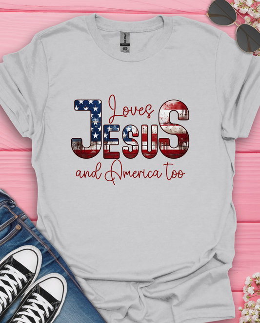 Love Jesus And America T-Shirt