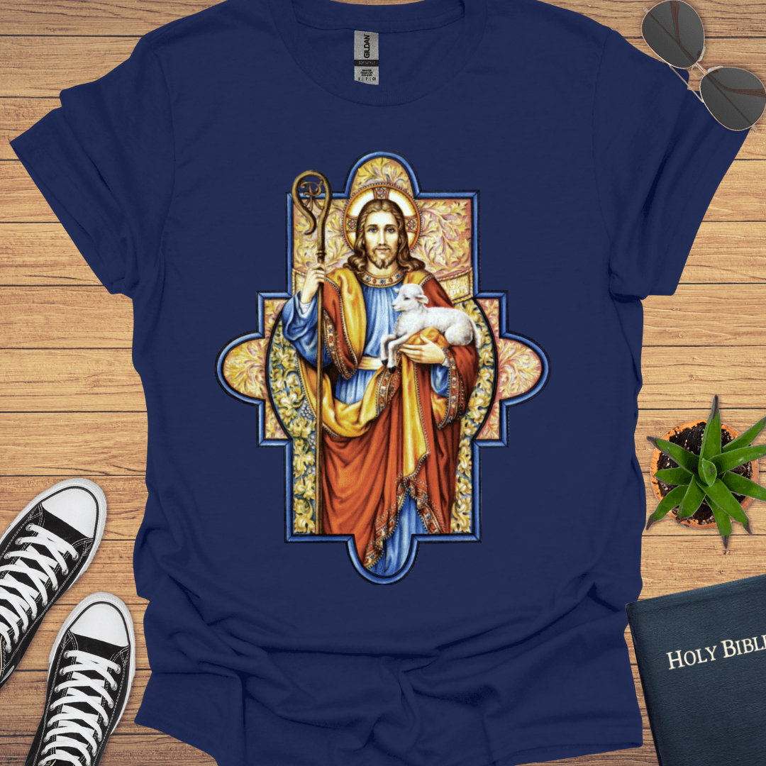 Jesus Good Shepherd Eastern Design T-Shirt - Christian Clothes
