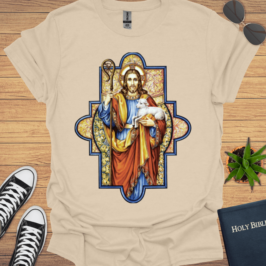 Jesus Good Shepherd Eastern Design T-Shirt - Christian Clothes