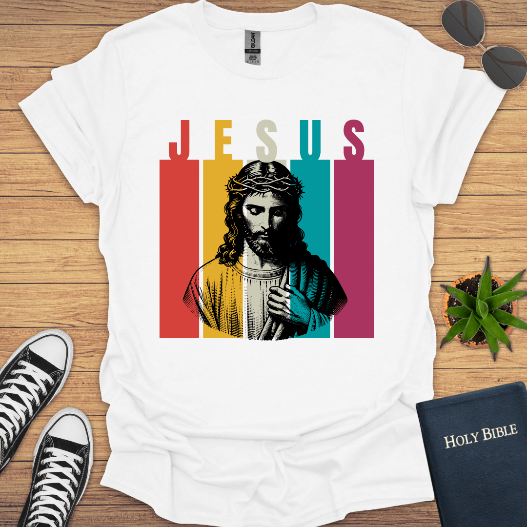 Jesus Retro Design T-Shirt - Christian Clothes