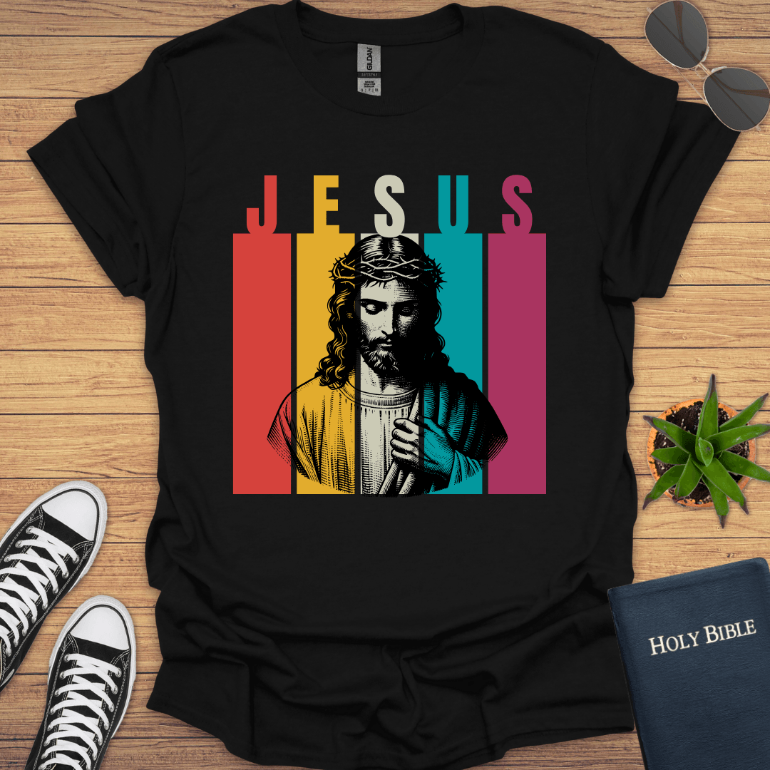 Jesus Retro Design T-Shirt - Christian Clothes