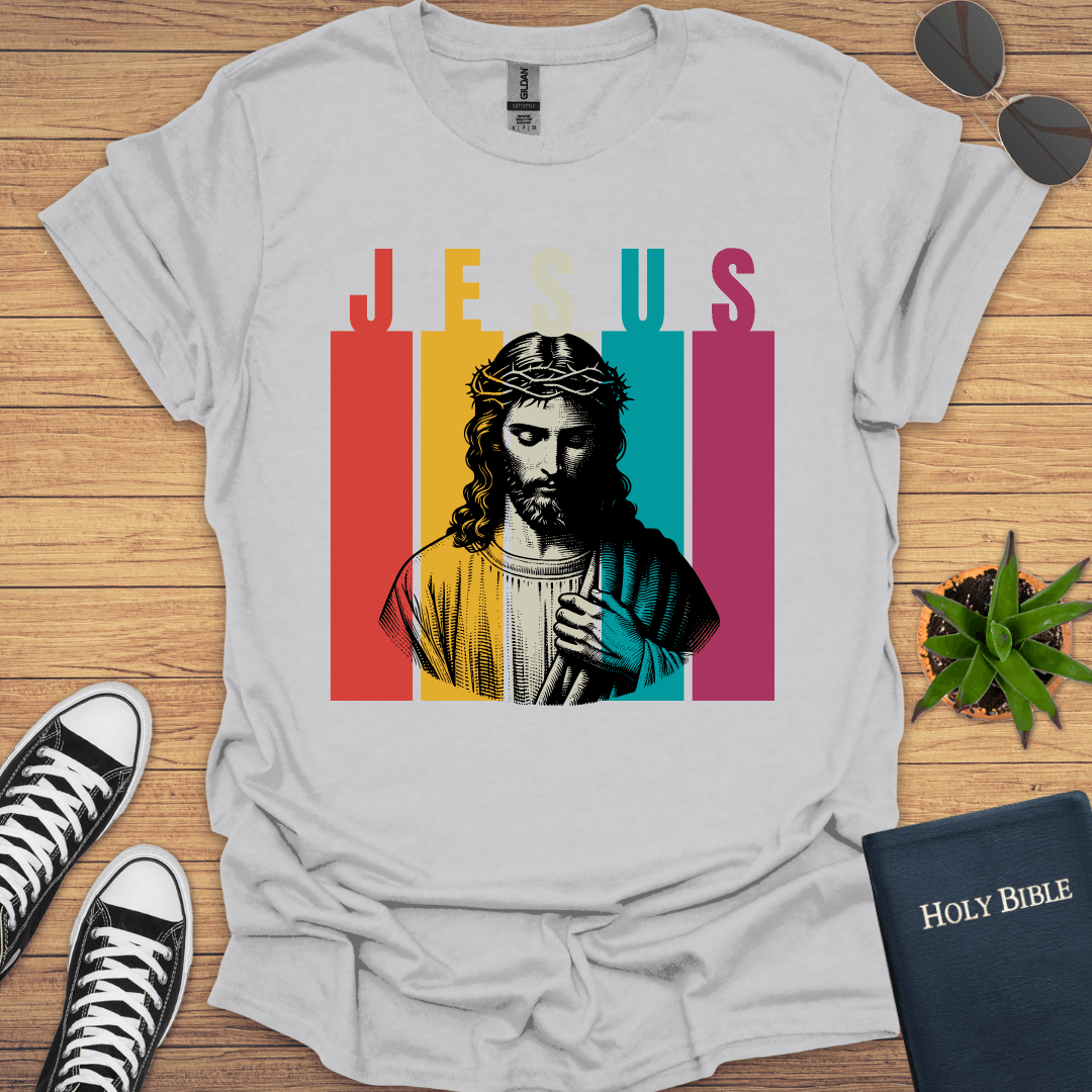 Jesus Retro Design T-Shirt - Christian Clothes