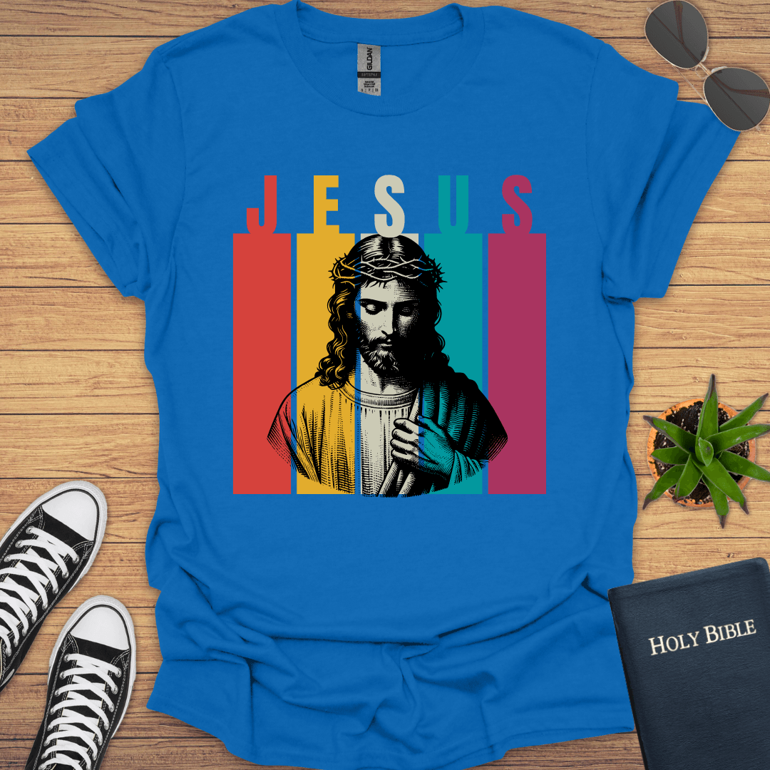 Jesus Retro Design T-Shirt - Christian Clothes