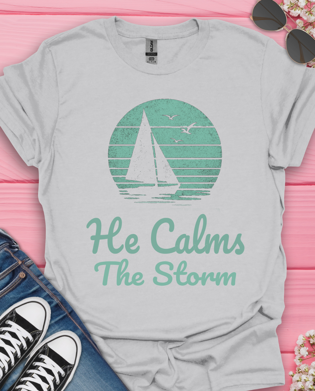 He calms the storm   T-Shirt