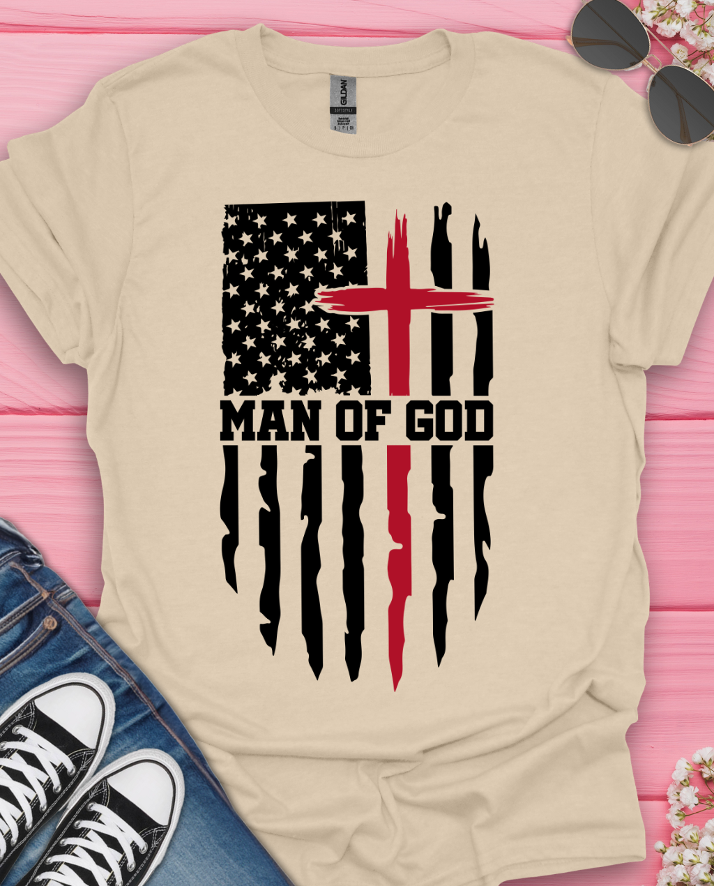 Man of God Flag T-Shirt