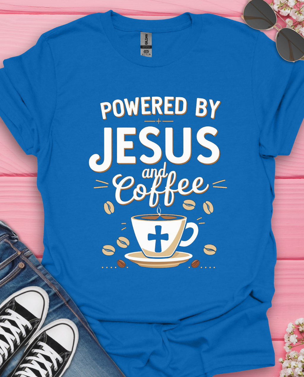 Powered by Jesus   T-Shirt