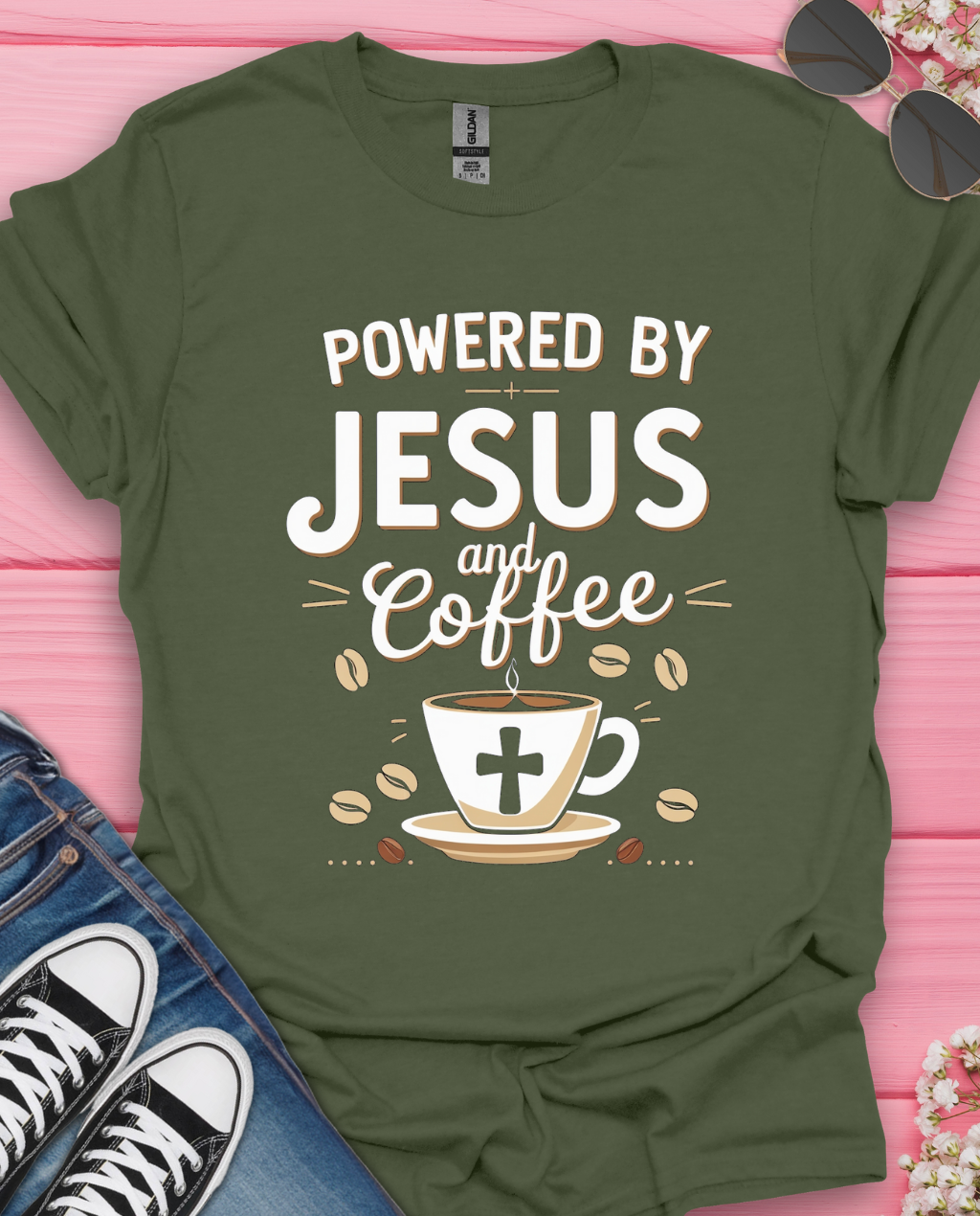 Powered by Jesus   T-Shirt