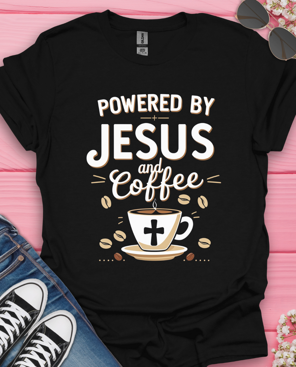 Powered by Jesus   T-Shirt