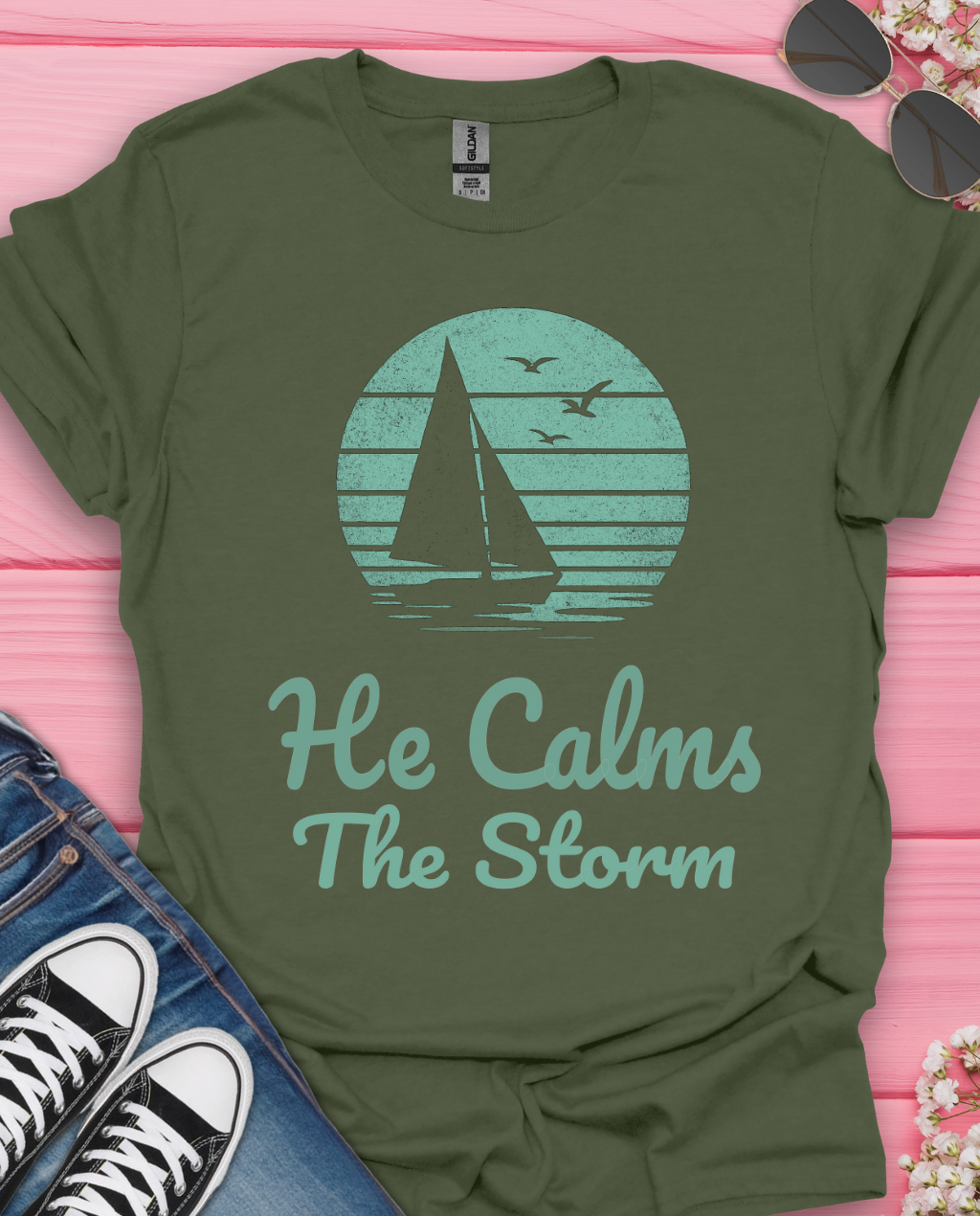He calms the storm   T-Shirt
