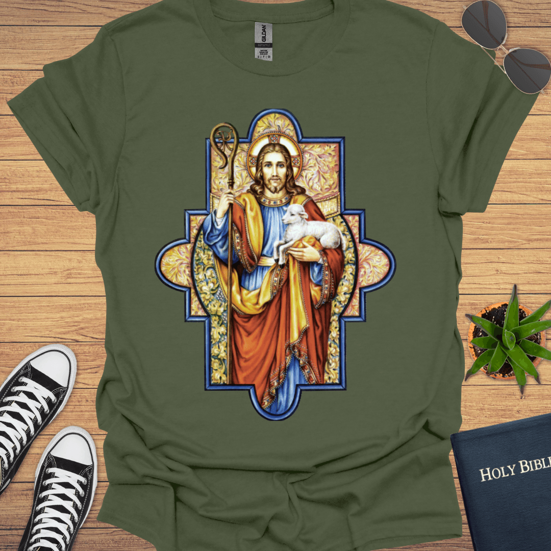 Jesus Good Shepherd Eastern Design T-Shirt - Christian Clothes