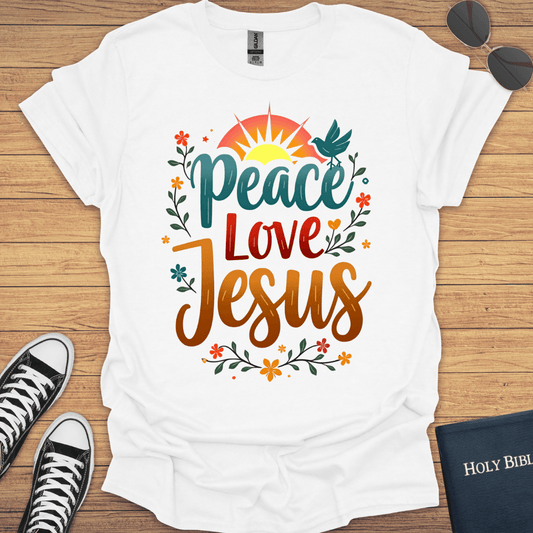 Peace Love Jesus T-Shirt - Christian Clothes