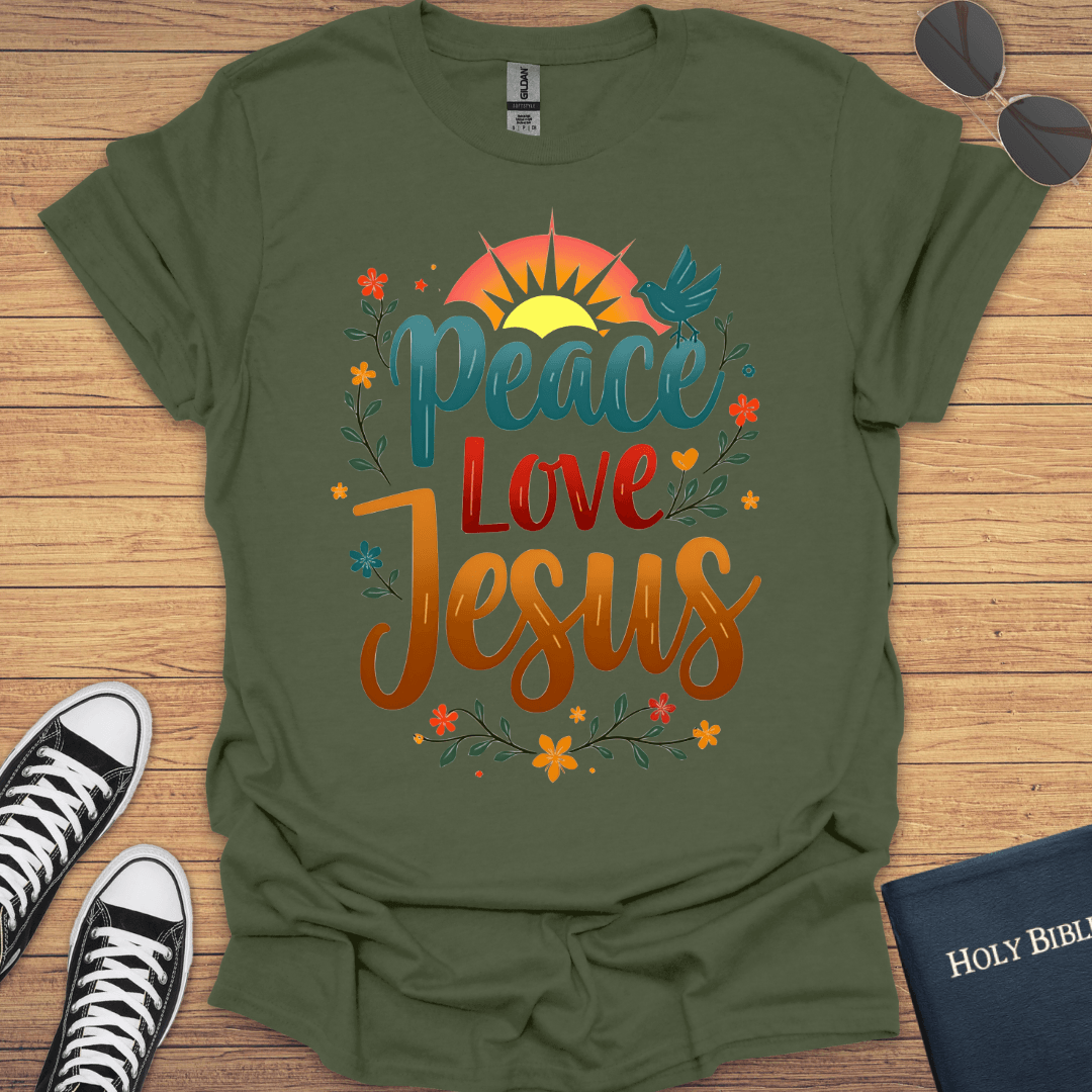 Peace Love Jesus T-Shirt - Christian Clothes