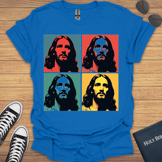 Jesus Face Pop Design T-Shirt - Christian Clothes
