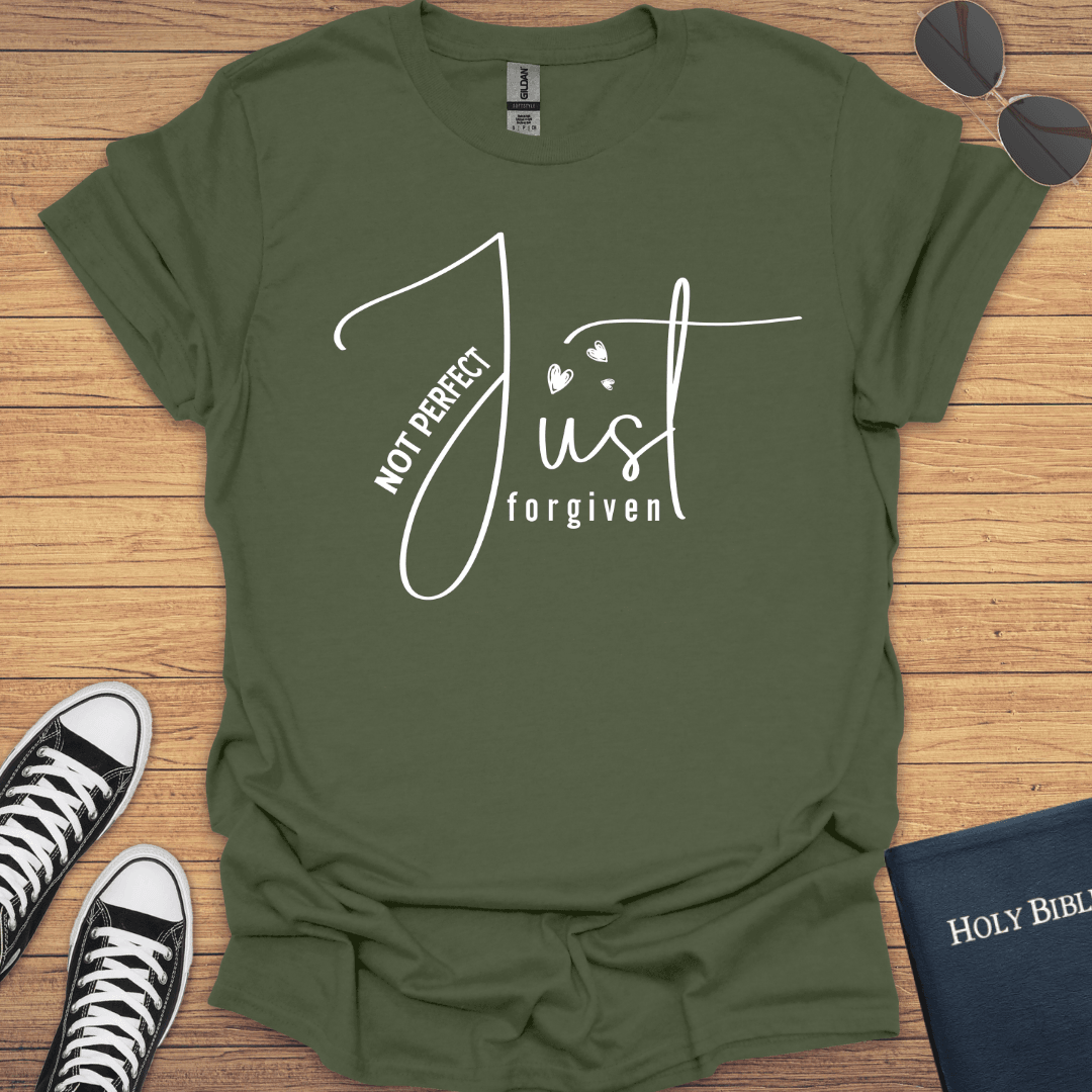 Not Perfect Just Forgiven T-Shirt - Christian Clothes