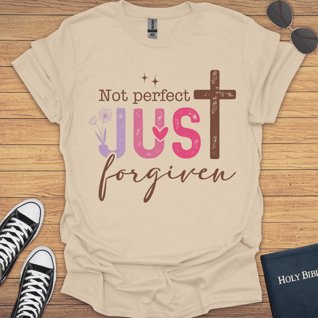 Not Perfect Just Forgiven T-Shirt - Christian Clothes
