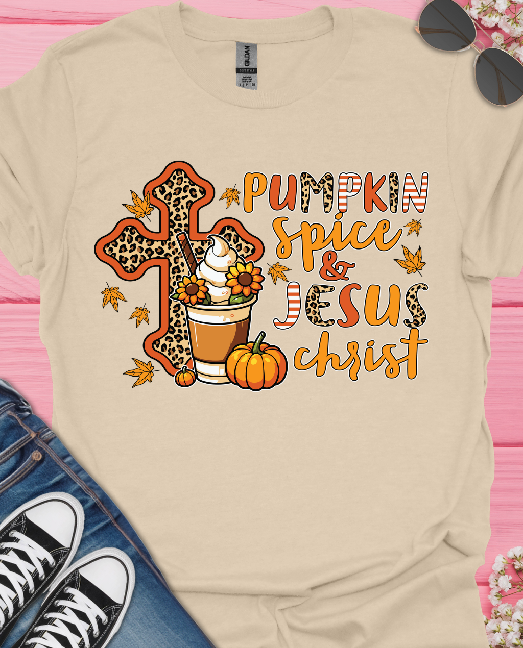 Pumpkin Spice and Jesus  T-Shirt