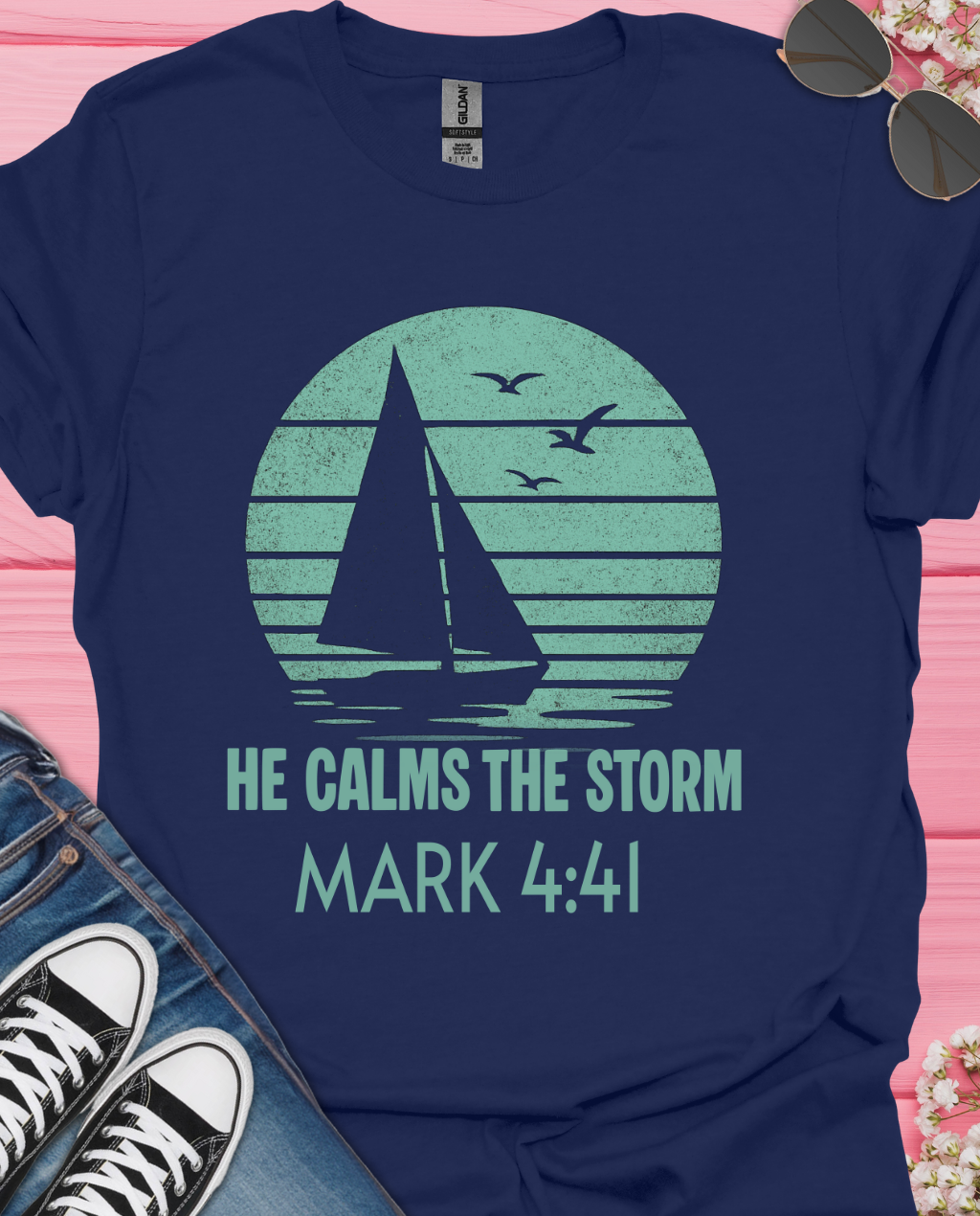 He calms the storm   T-Shirt