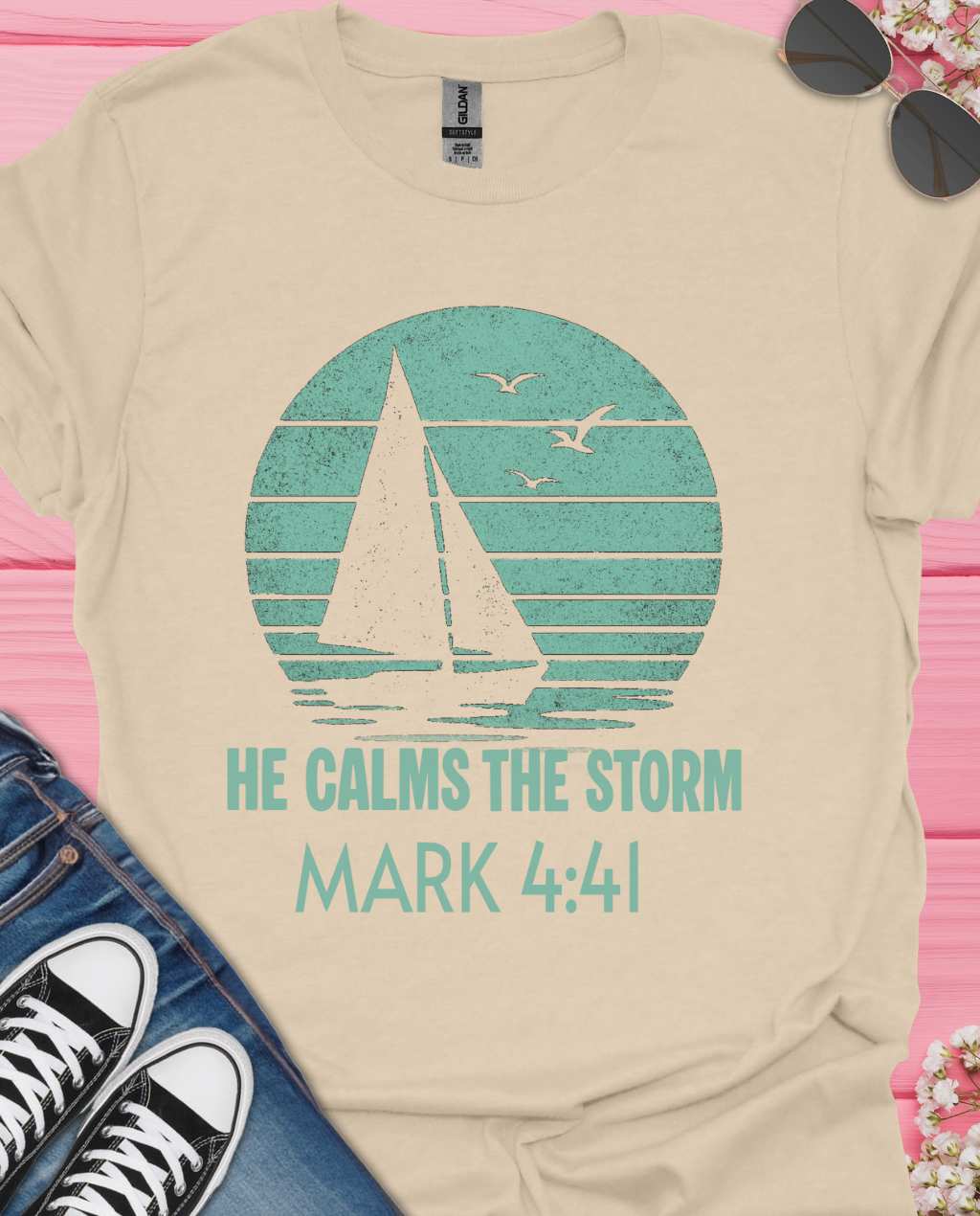 He calms the storm   T-Shirt
