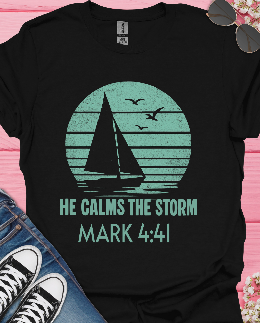 He calms the storm   T-Shirt