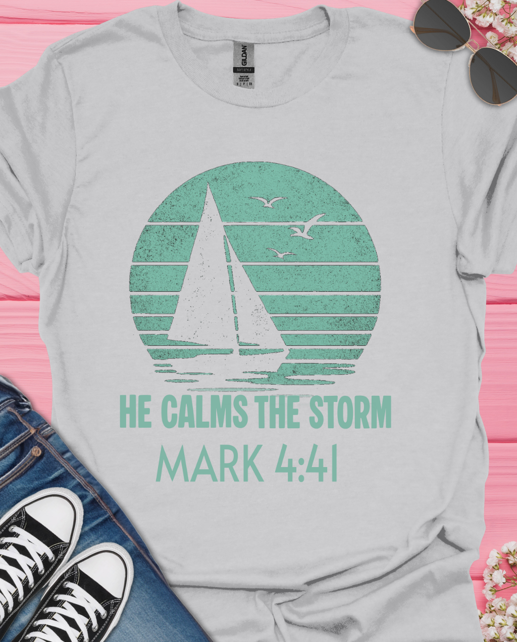 He calms the storm   T-Shirt
