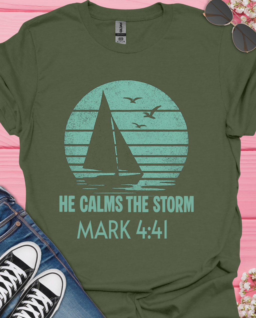 He calms the storm   T-Shirt