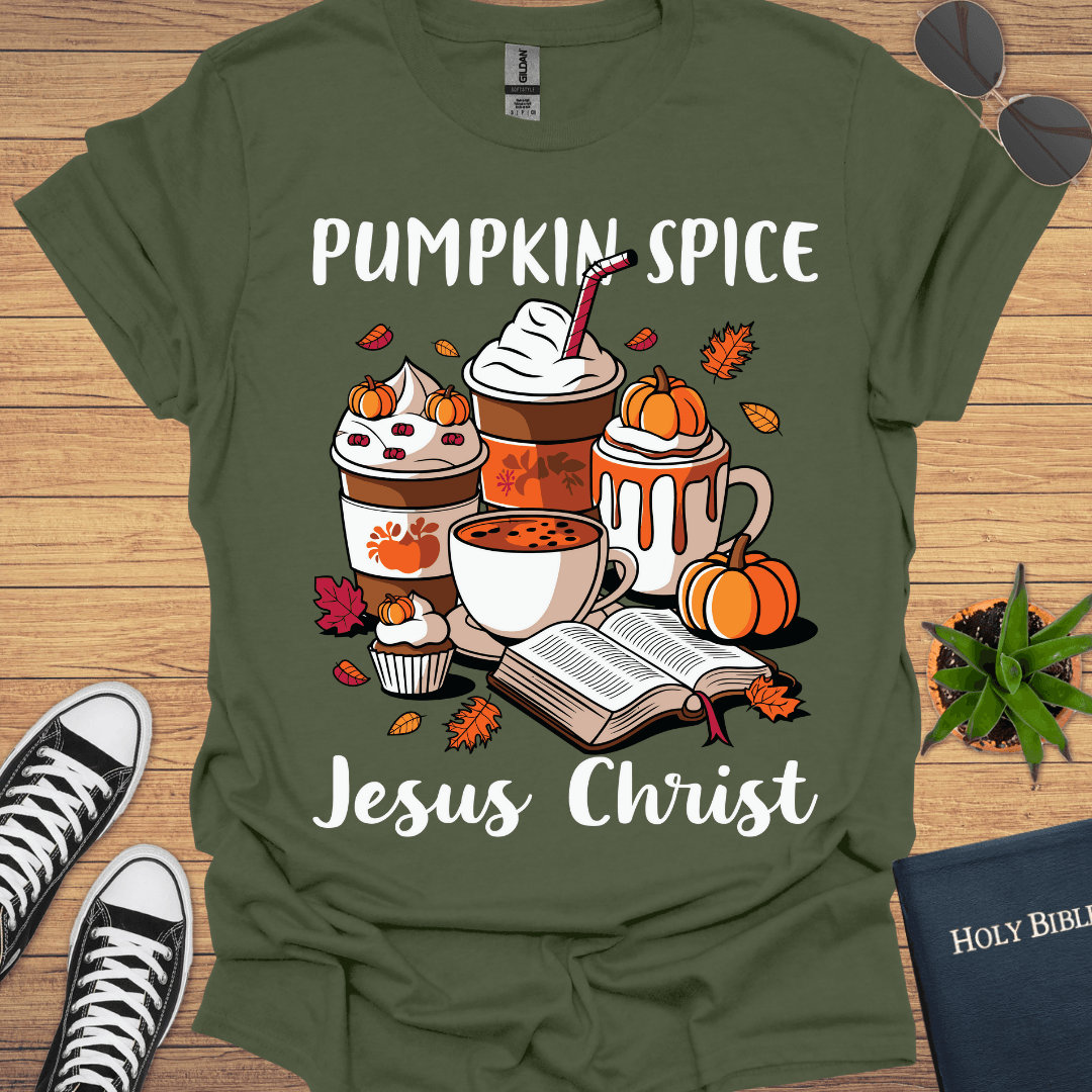 Pumpkin Spice and Jesus T-Shirt - Christian Clothes