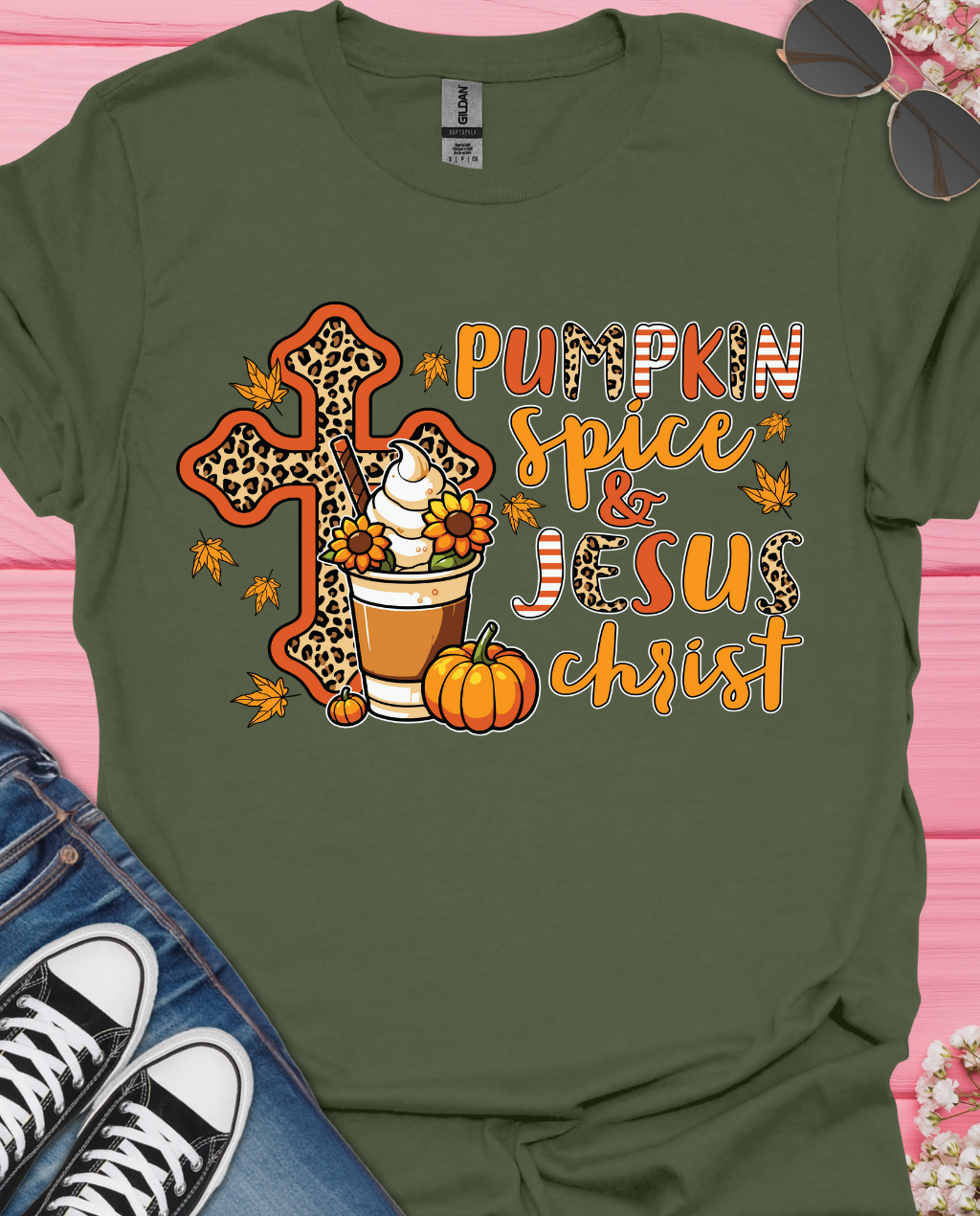 Pumpkin Spice and Jesus  T-Shirt