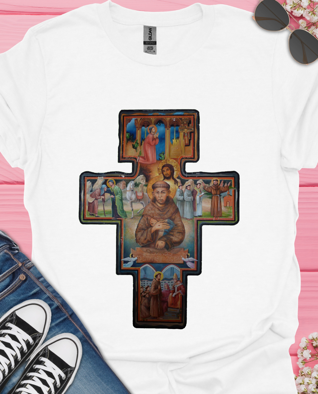 Fransiscan Cross   T-Shirt