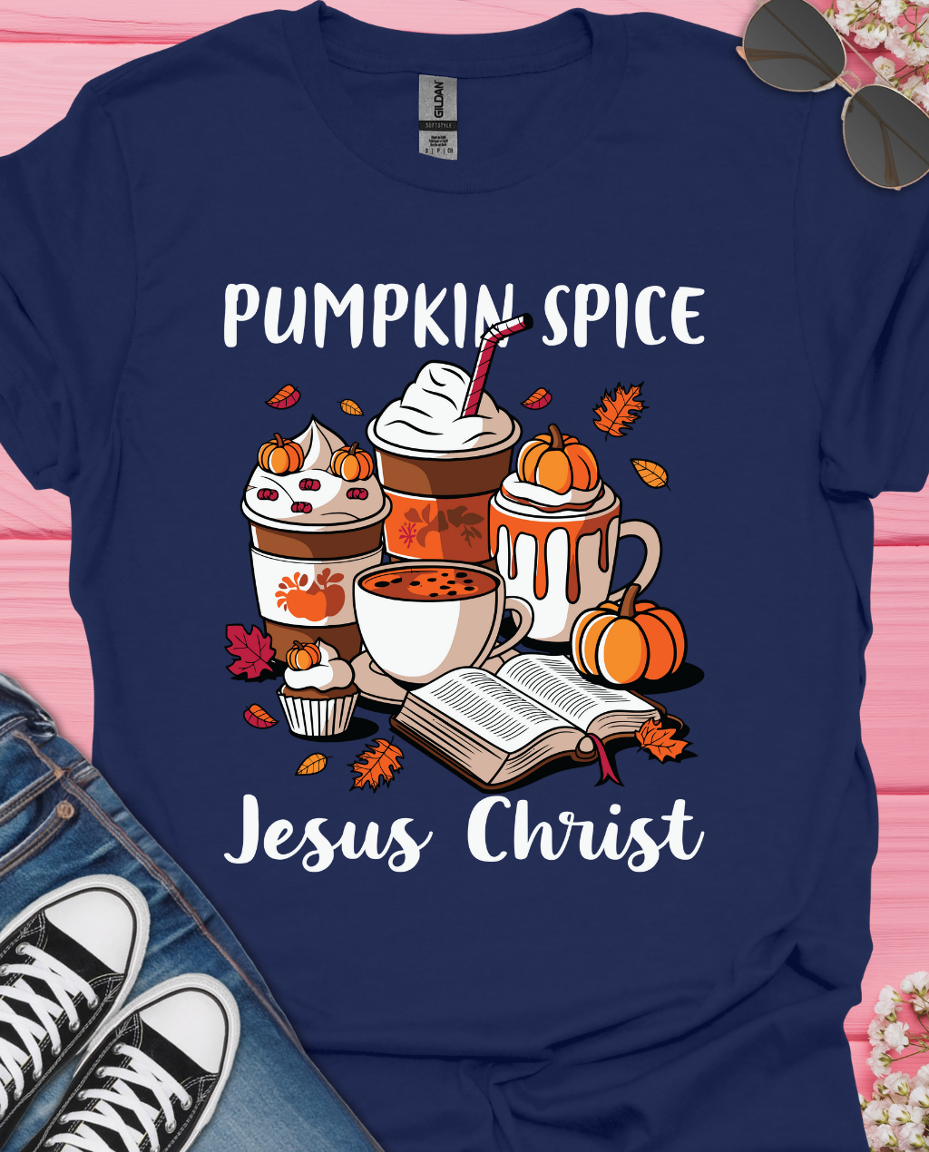 Pumpkin Spice and Jesus  T-Shirt
