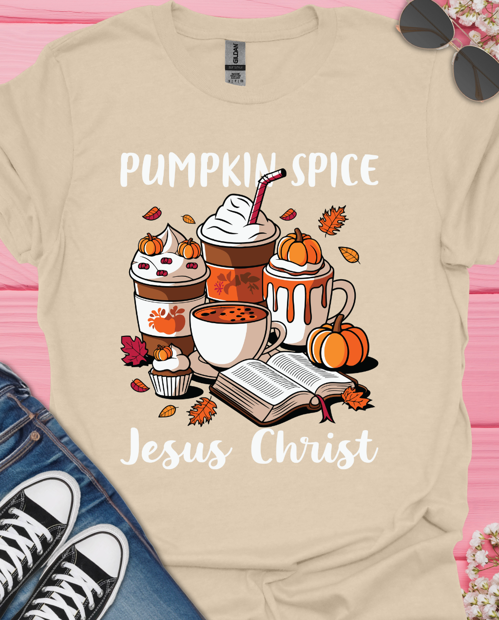 Pumpkin Spice and Jesus  T-Shirt