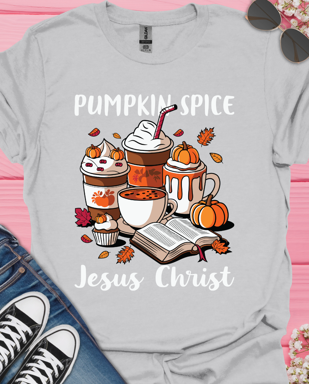 Pumpkin Spice and Jesus  T-Shirt