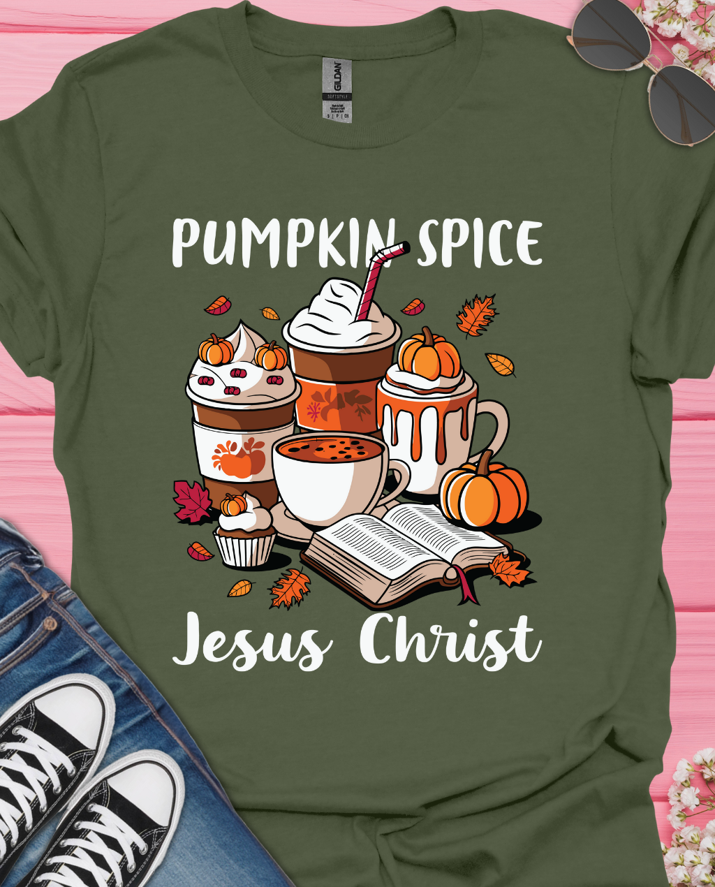 Pumpkin Spice and Jesus  T-Shirt