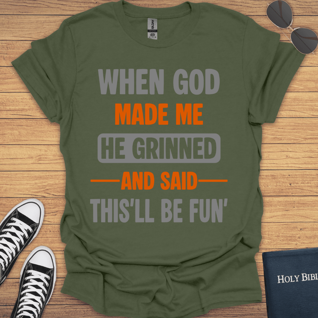 When God Made Me T-Shirt - Christian Clothes