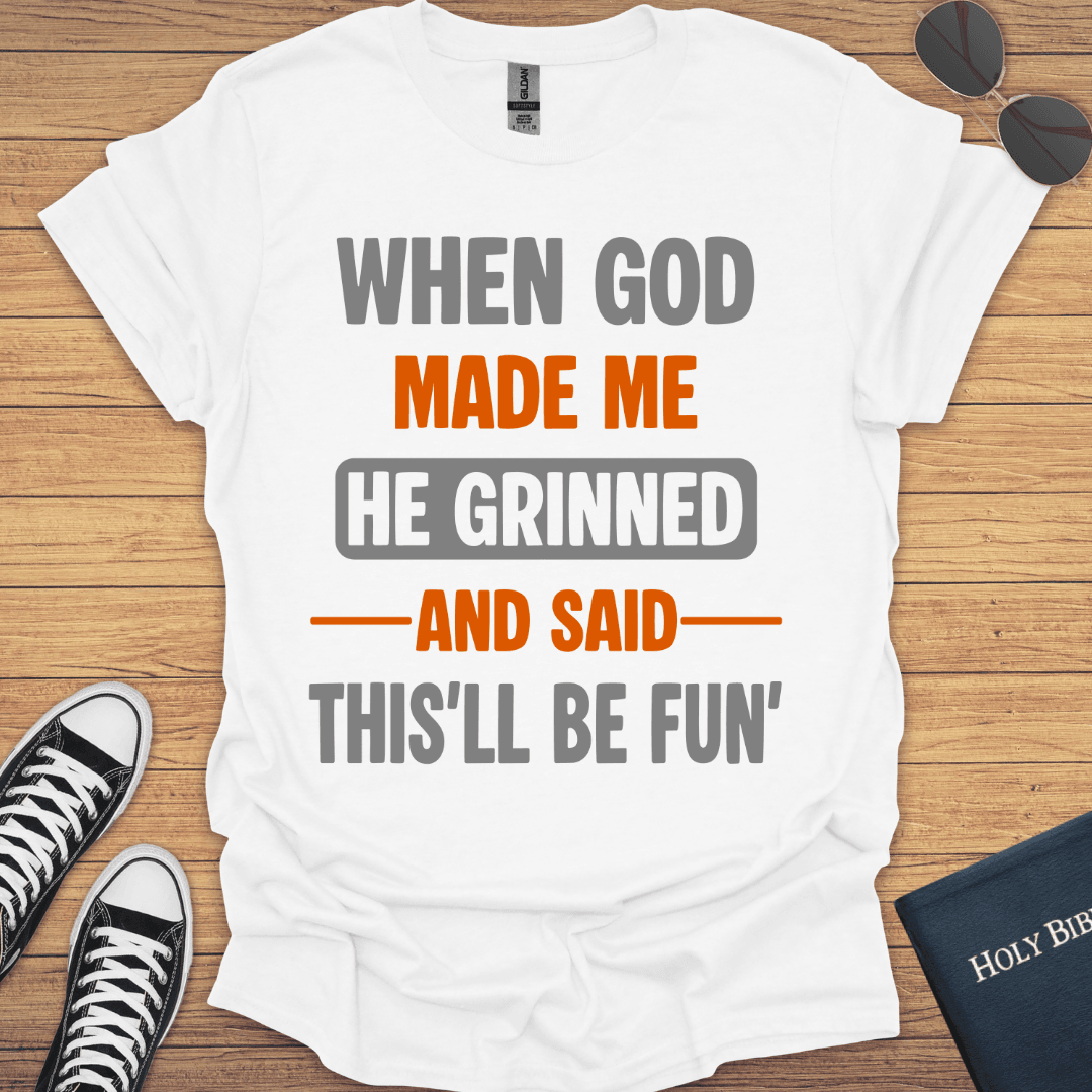 When God Made Me T-Shirt - Christian Clothes