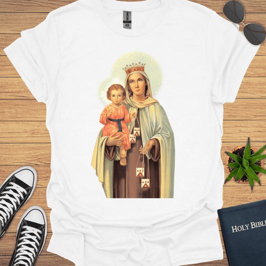 Our Lady Of Carmelties Mountains T-Shirt - Christian Clothes