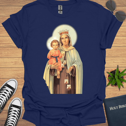 Our Lady Of Carmelties Mountains T-Shirt - Christian Clothes